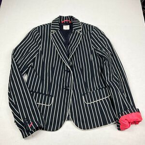 GAP Womens Academy Blazer Striped 2-Button Classic Office Work Jacket Size 6